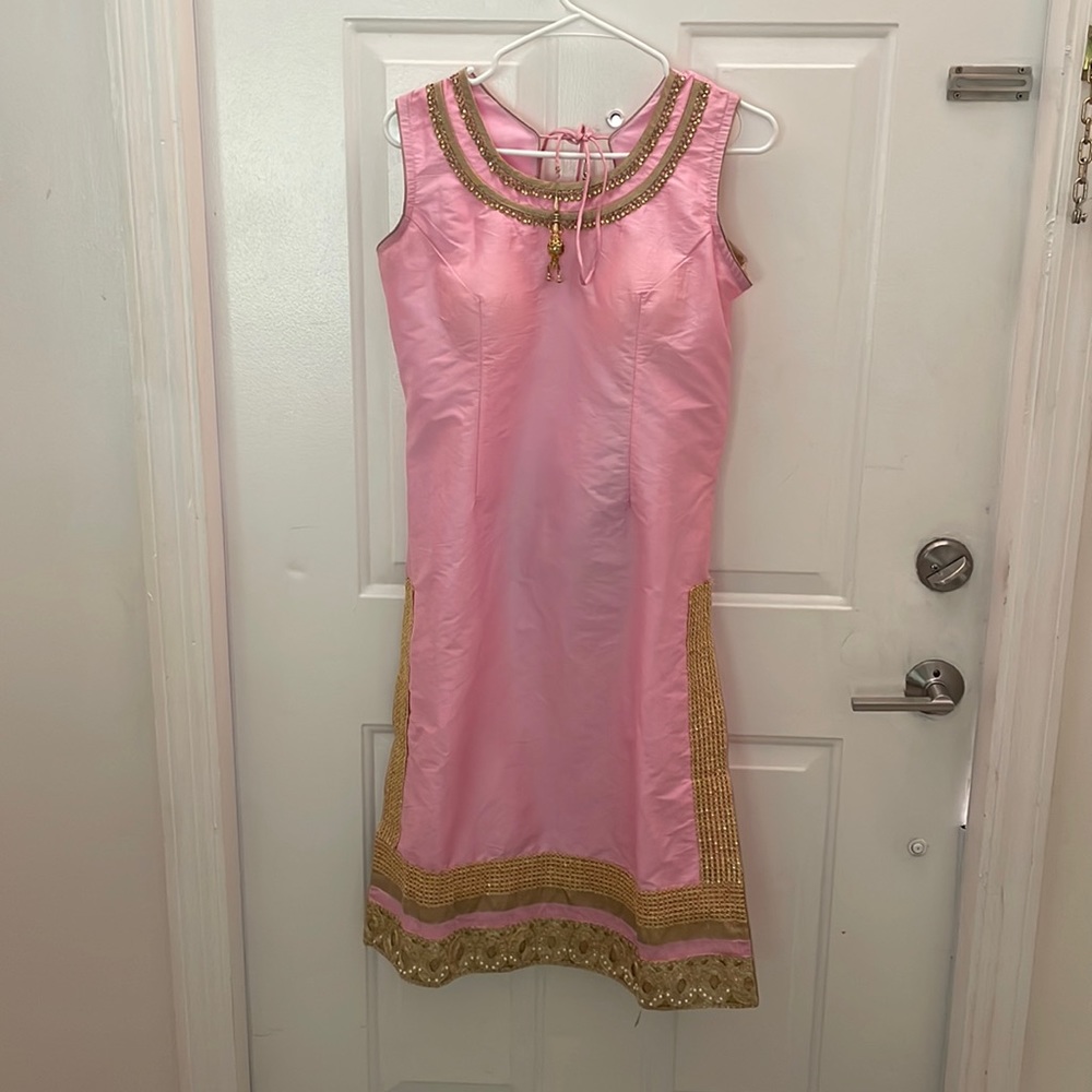 Pink and teal sharara (4 piece)